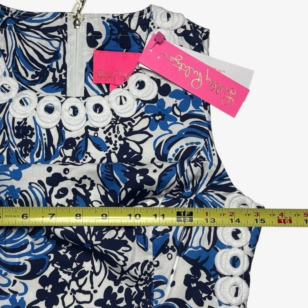 NWT Lilly Pulitzer Mila Stretch Mini Dress Low Tide Navy Pandarama Size 00 - Picture 8 of 13